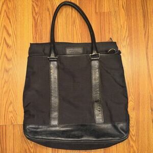 cole haan black leather tote handbag